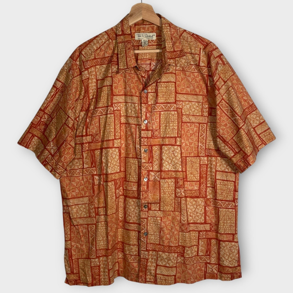Tori Richard Hawaiian Aloha Shirt XL 100% Cotton Made in Hawaii Beach Resort EUC